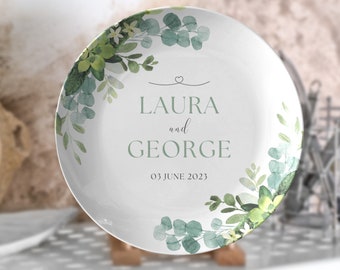 personalized wedding plate | Mr and Mrs personalized name plate | anniversary plate | custom Wedding present| wedding dishes | made in USA