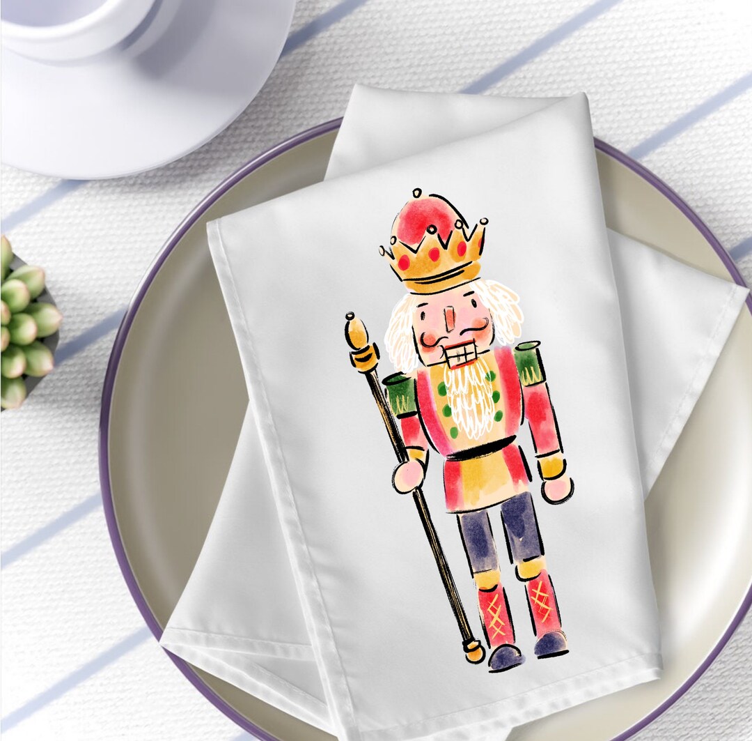 Nutcracker Napkins Set 4 Piece Set Christmas Nutcracker Napkins