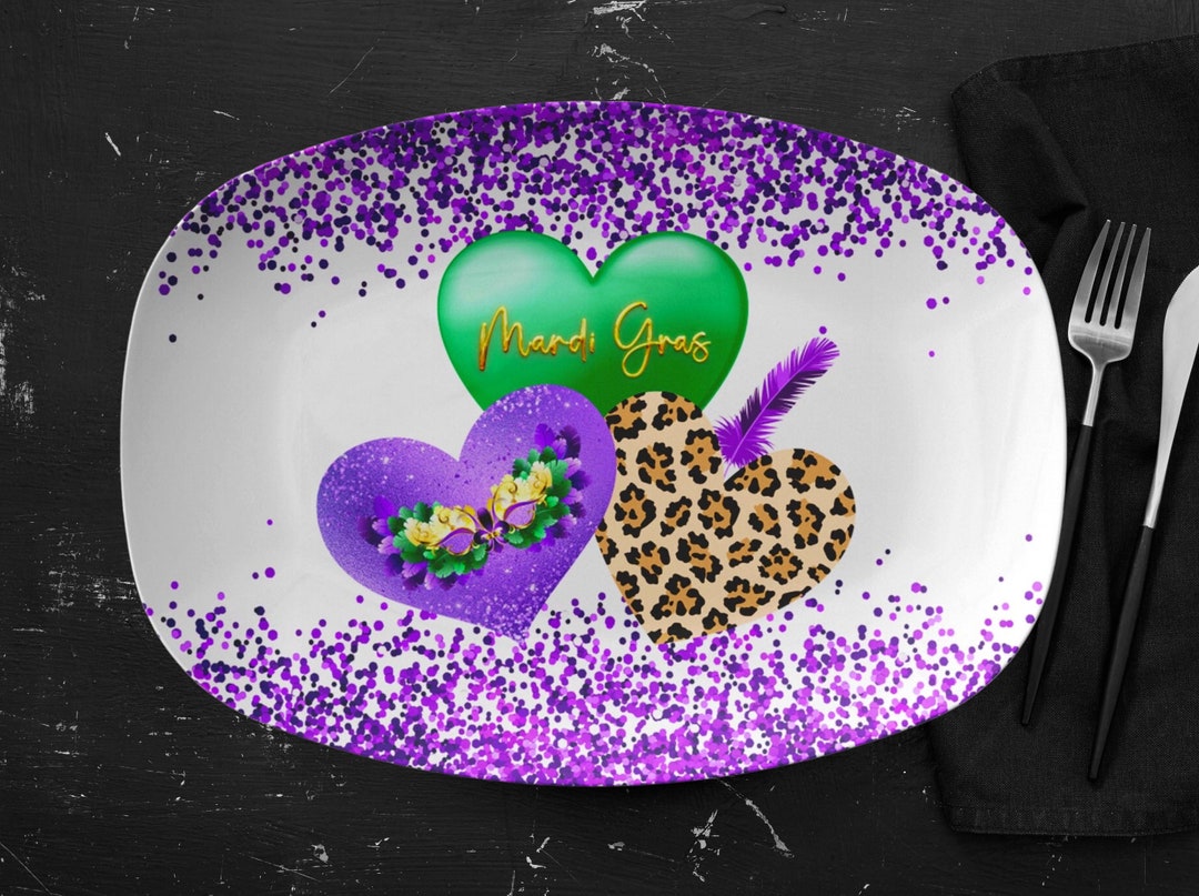 mardi gras serving dishes