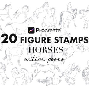 Horses Poses Brushes for Procreate