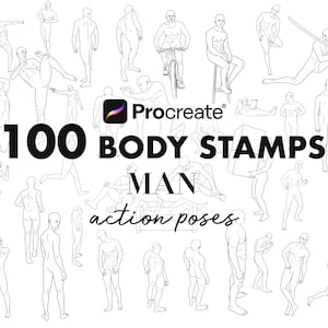 Man Body Poses Brushes for Procreate