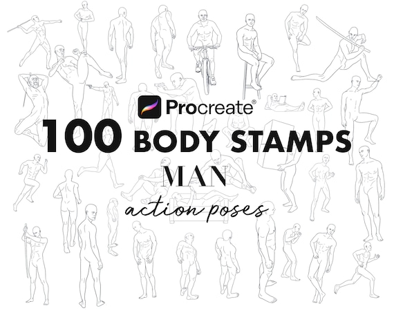 body poses procreate brush free