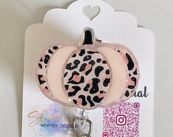 Thanksgiving Acorn Badge Reel - 24in Retractable ID Holder With Clip