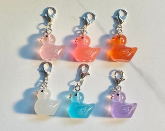 Rubber Ducky Badge Reel Charm, Tumbler Charm, Zipper Pull, Bracelet Charm, Keychain Charm, Bookmark Tassel Charm, Purse Charm, Stanley Charm