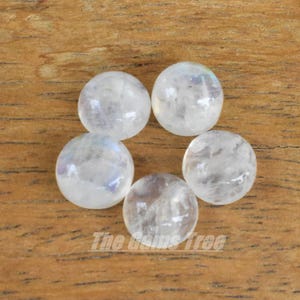 Rainbow Moonstone 5 Pieces 9X9 MM Cabochon Calibrated Loose Stone Round Rainbow Moonstone Gemstone Lot Semi Precious Gemstone For Jewellery