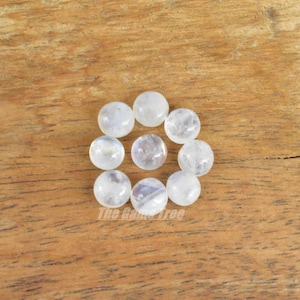 Rainbow Moonstone 9 Pieces 8X8 MM Cabochon Calibrated Loose Stone Round Rainbow Moonstone Gemstone Lot Semi Precious Gemstone For Jewellery