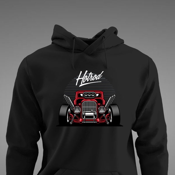 Hot Rod Hoodie For Car Guys And Gals, Mechanics Hoodie, Garage Gear, Unisex Heavy Blend