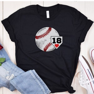 Baseball Mom Shirt, Personalized Baseball Mom Player Number Shirt, Baseball Gameday Shirt, Personalized Baseball Mom Shirt