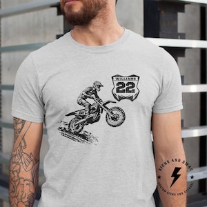 Personalized Motocross Shirt, Custom Dirt Bike Shirt With Rider Name And Number, Motocross Shirt, Adult And Youth Sizes