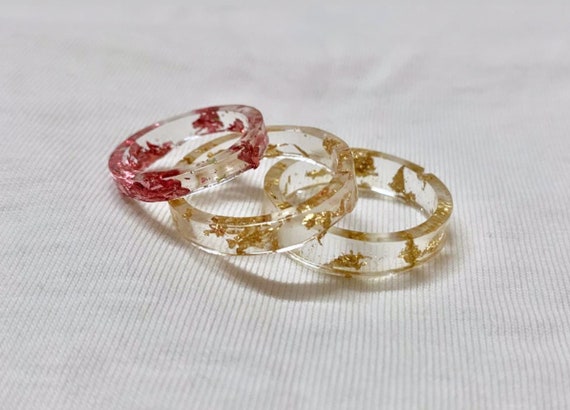 Handmade Resin Rings Tarnish Resistant Metallic Ring Best