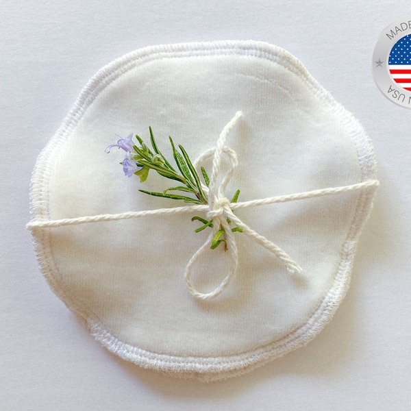 Organic Cotton Nursing Pads / Breastfeeding Milk Collector / Breast Milk Pad / Made in USA / New Mom Baby Shower Gift / PlumThyme