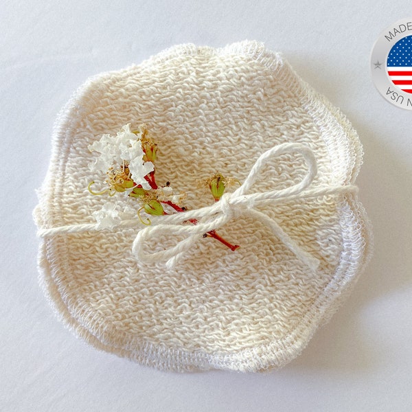 Organic Cotton Facial Rounds / Make Up Removing Pads / Reusable / Made in USA / Zero Waste Gift / Essential Self Care / PlumThyme