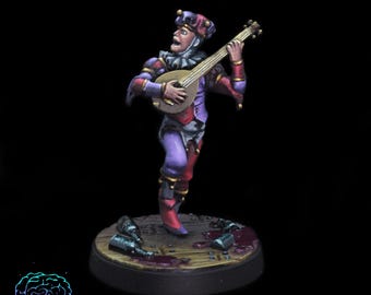Hand Painted Jester Miniature: Dungeons and Dragons RPG Figure