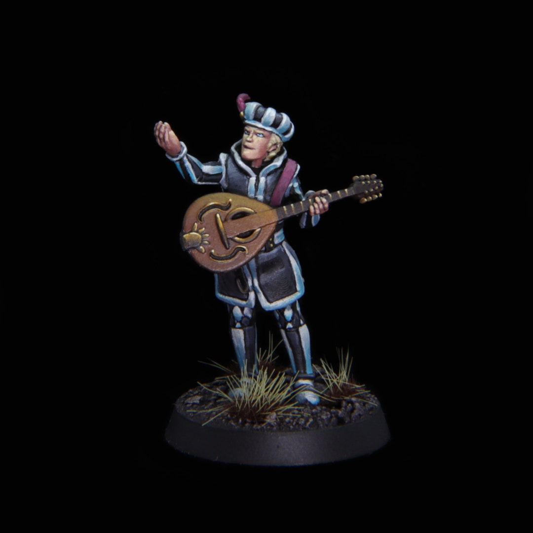 Hand-painted Half Elf Bard Miniature: One-of-a-kind D&D Figure - Etsy