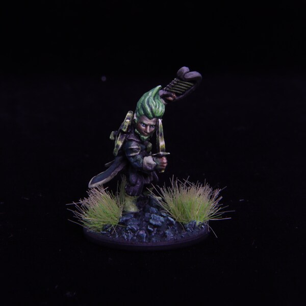 Forest Gnome Bard avec luth | Peint à la main | Miniature de table | Donjons et Dragons | D&D | D&D | Figurine peinte Pro | Jeu de rôle