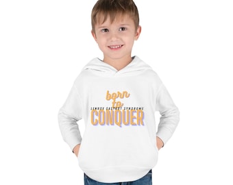 Toddler Born To Conquer Pullover Fleece Hoodie | Lennox Gastaut Syndrome Awareness