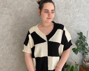Jenna Ortega Wednesday Addams Black & White Sweater Vest - Kara Hub