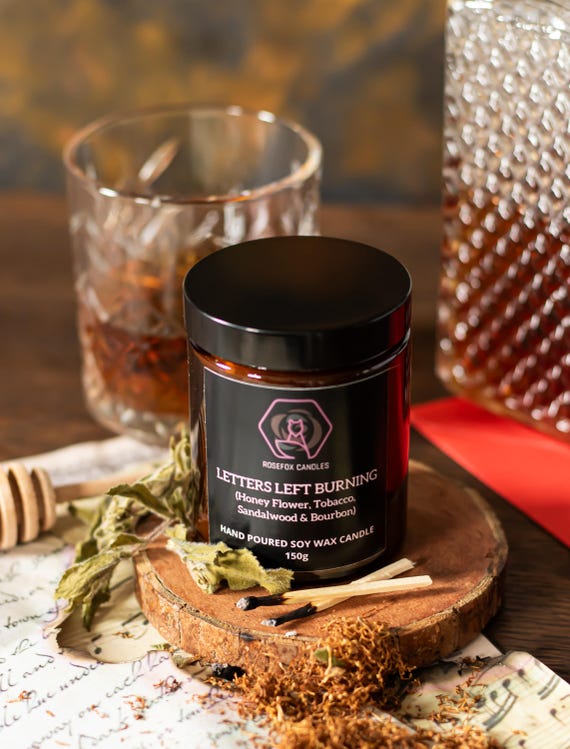 honey and tobacco candle Honey, Tobacco, Sandalwood & Bourbon Candle | Letters Left Burning