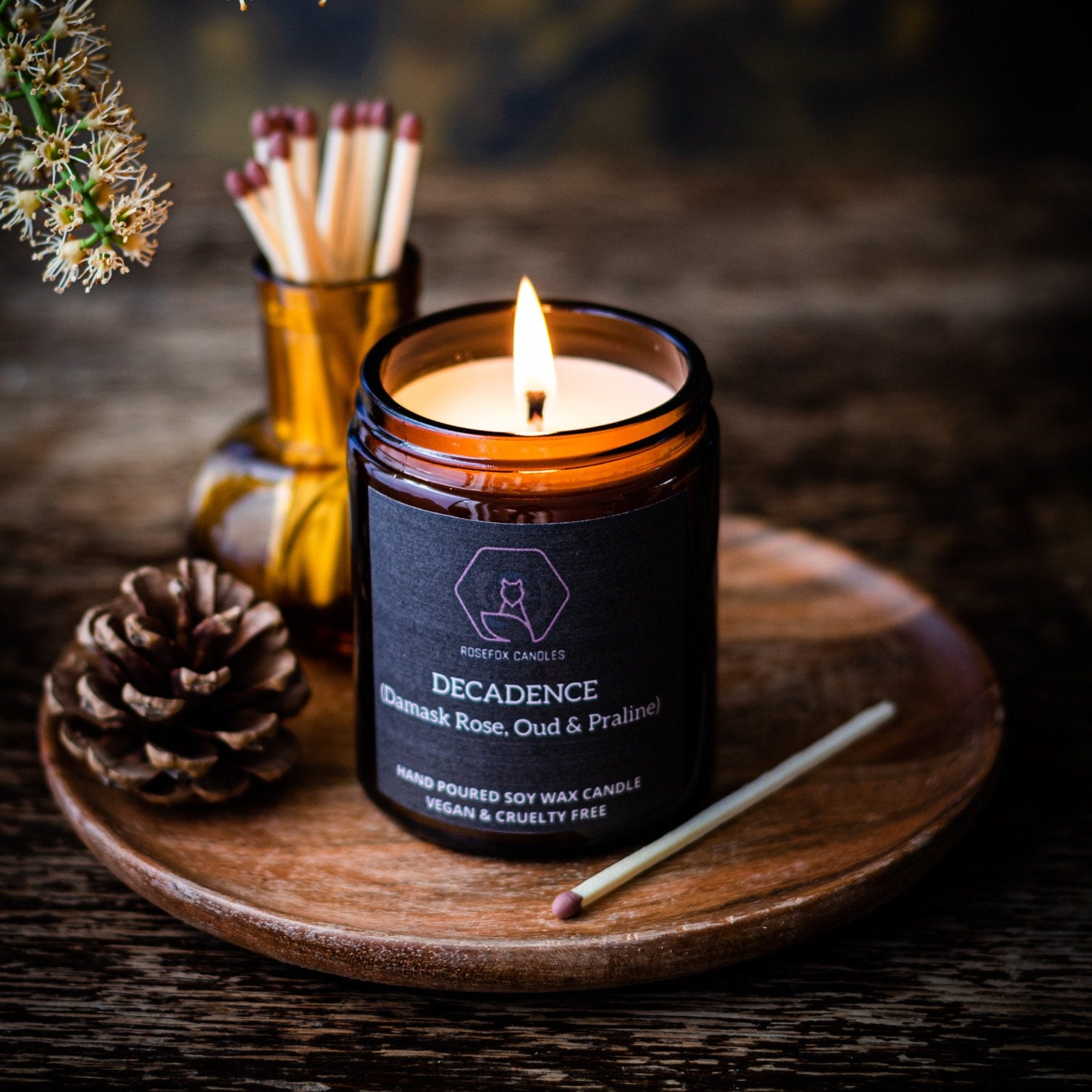 Oudh, Rose & Frankincense Soy Candle