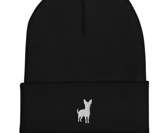 Gorro con puños silueta chihuahua