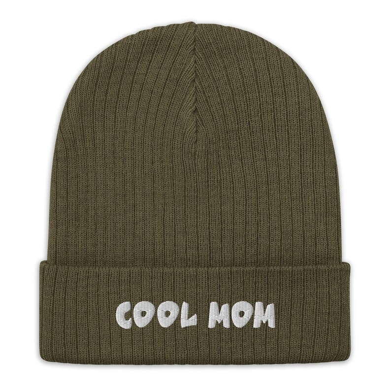 Cool mom Ribbed knit beanie