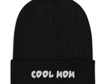 Cool mom Ribbed knit beanie