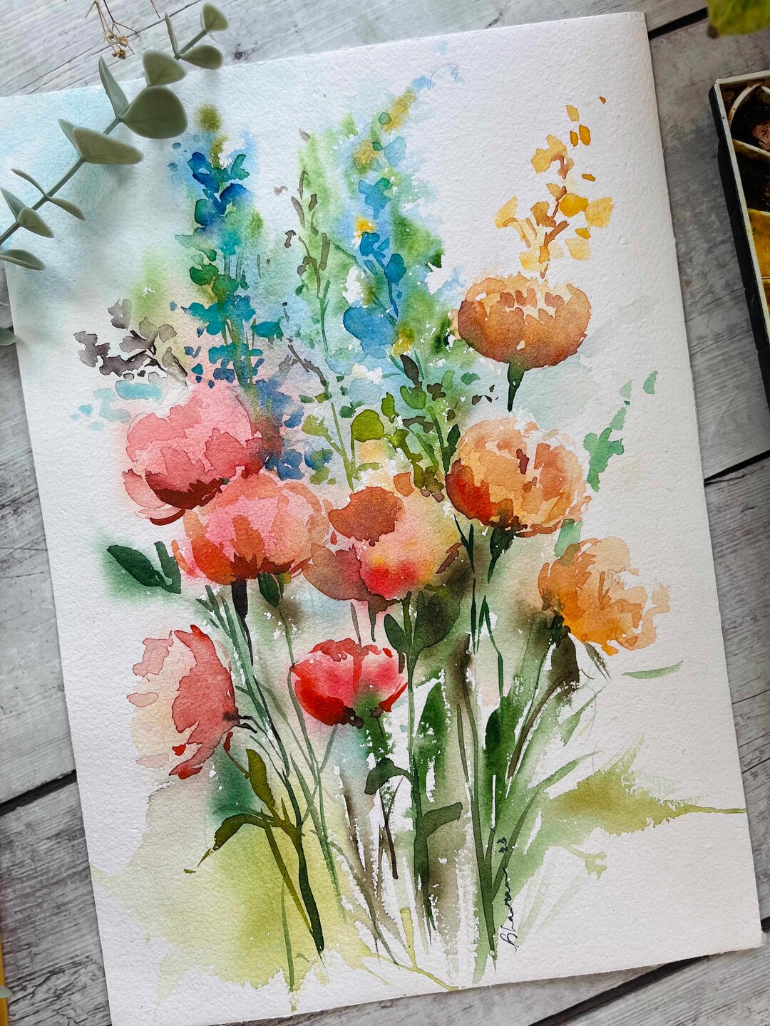 Watercolour Reference Spring Spring Time Watercolour Painting - Etsy