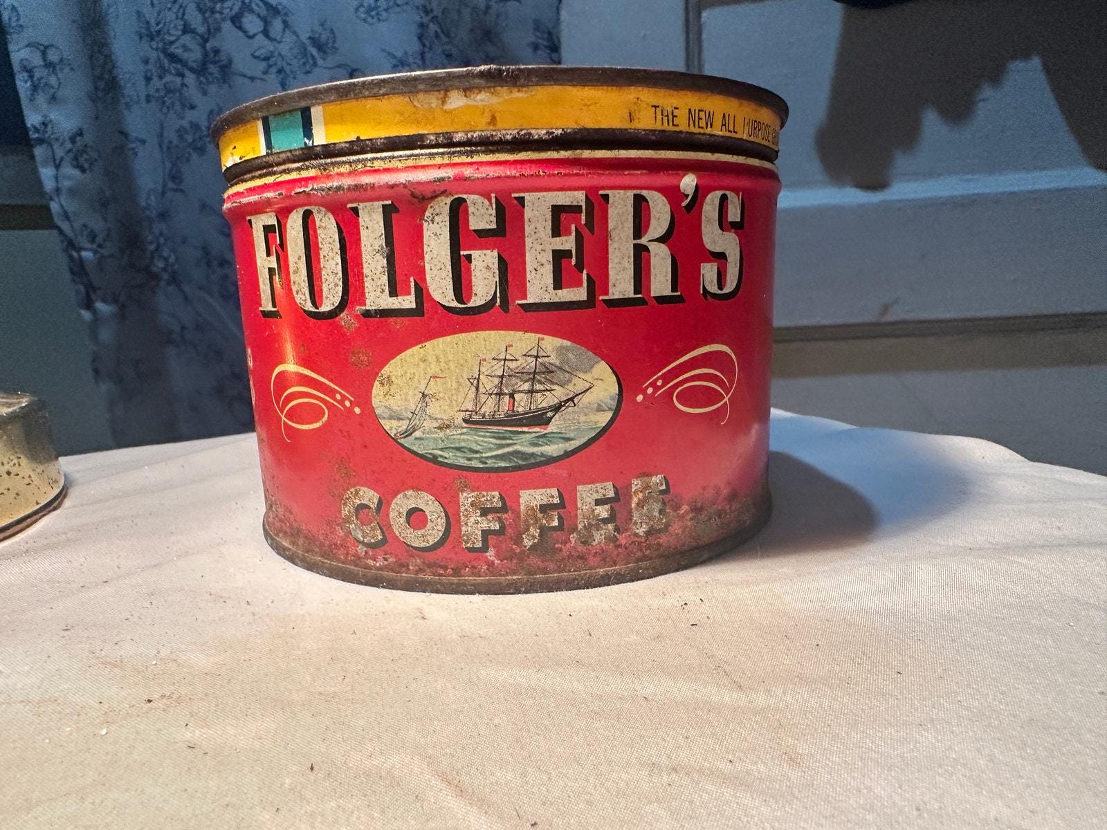 Vintage Folgers Coffee Cans - Etsy