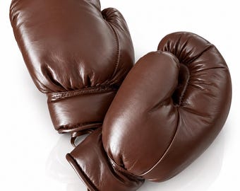 Gants de boxe en cuir style vintage | Gants de boxe en cuir de vachette véritable | Cadeau de boxe rétro | Cadeau pour boxeur | Gants traditionnels à lacets