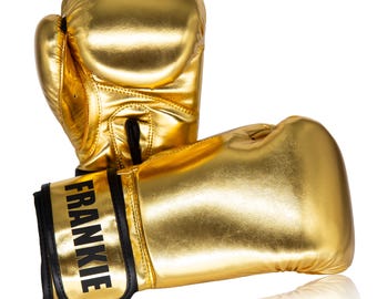 Personalised Boxing Gloves for Kids, Children - Black or Gold
