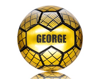 Gepersonaliseerde voetbalbal - goud maat 3 - kerstcadeau voor kinderen