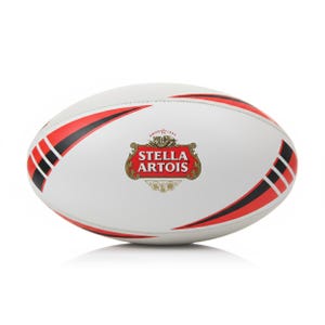 Printed Rugby Ball with Custom Logo – Personalised Rugby Ball Size 5 – Rugby Club Gift – Sponsor Presentation Ball