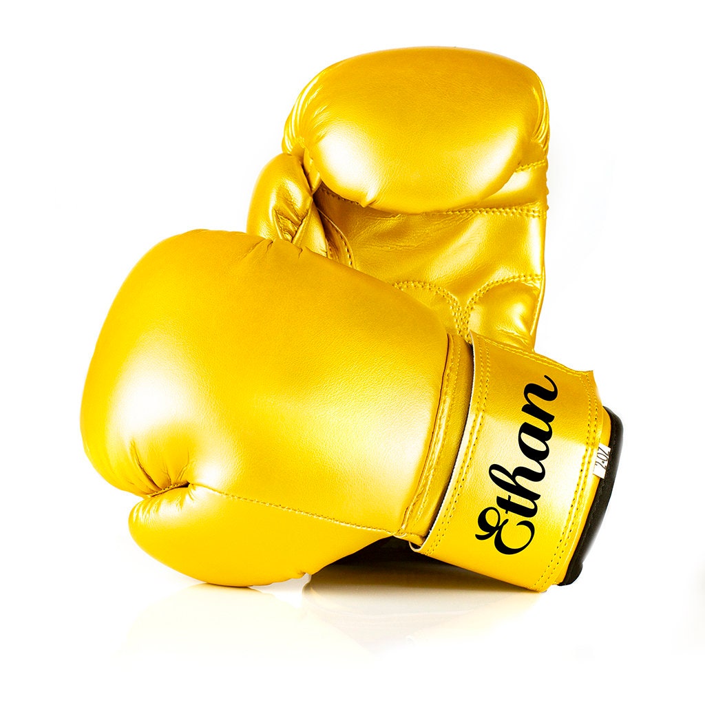 Personalised Boxing Shorts & Glove Set Black/Gold Shorts Etsy