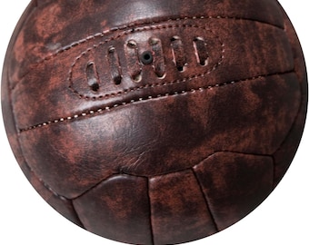 We Print Balls Faux Leather 18 Panel Traditional Style Football Ball Old School (PVC)