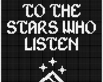 To The Stars Who Listen, ACOTAR Corner to Corner Crochet Pattern, C2C Pattern, Crochet Pattern, SJM, Feysand, Bookish Pattern