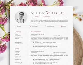 Medical Resume Template Google Docs, Word and Mac Page | Nurse Resume | Cover Letter and References | RN Resume Template CV Template