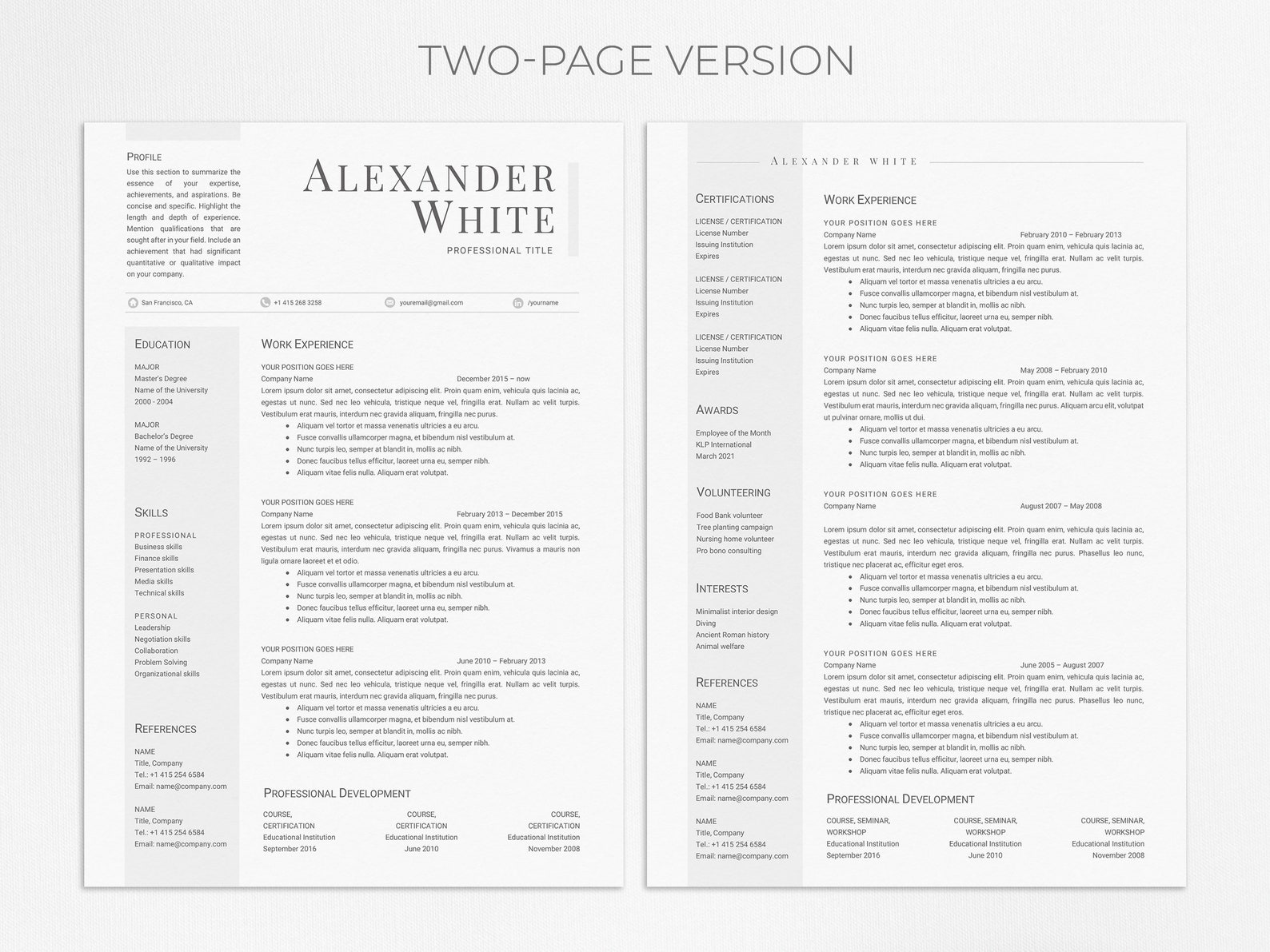 modern-professional-resume-template-mac-pages-and-word-1-etsy