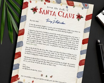 Editable Letter from Santa | Santa Letter Template | Personalized Letter from Santa | Printable Santa Letter | Custom Santa Letter