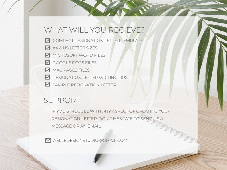 Professional Resignation Letter Template + Sample Letter & Writing Tips | Notice Letter | Microsoft Word, Google Docs and Mac Pages image 7