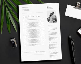 Home Offer Letter Template | Editable Buyer Letter for Real Estate Offer | Printable Custom House Offer PDF | Instant Download