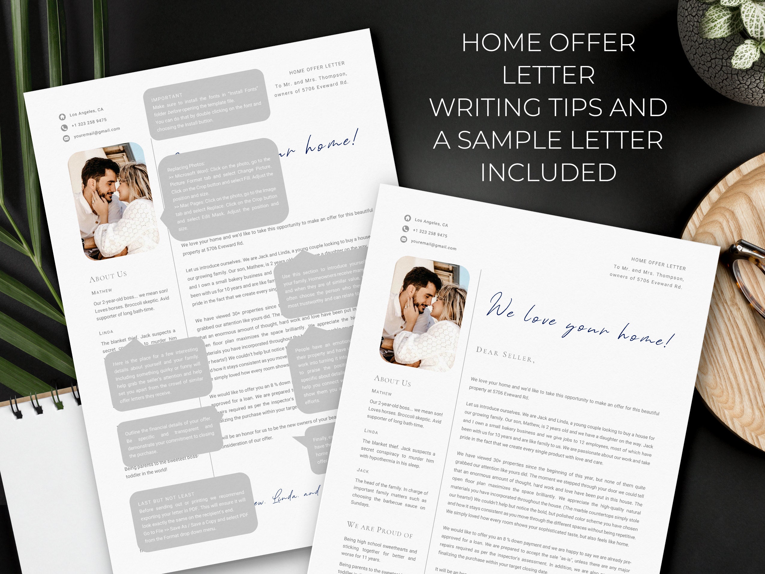 Home Offer Letter Template Editable Sample Letter Included Letter to Home Offer Letter Template Editable Sample Letter Included Letter to