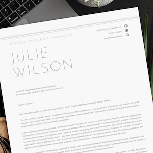 Carta de presentación Google Docs, Microsoft Word, Mac Pages Carta de motivación / Plantilla que incluye una carta de muestra / Solicitud de empleo / Página de portada