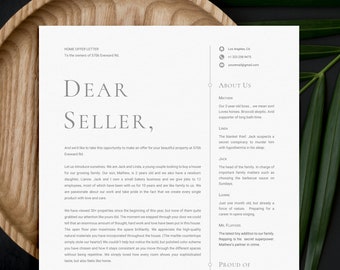 Home Offer Letter Template Including a Sample Letter & Writing Tips | Letter to Seller | Mac Pages and Microsoft Word | Home Buyer Letter