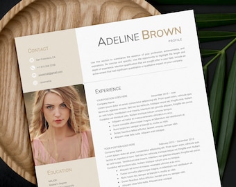 Modern Resume Template Word and Mac Pages | Cover Letter & References | Creative Resume | Modern CV Template | Resume with Photo