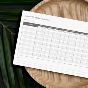Employee Schedule Template | Work Schedule | Editable and Printable | Weekly Schedule | Staff Schedule | Shift Schedule