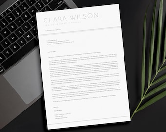 Szablon listu motywacyjnego Google Docs, Microsoft Word, Mac Pages zawierający przykładowy list | List motywacyjny | Podanie o pracę | Strona tytułowa