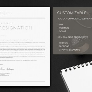 Professional Resignation Letter Template + Sample Letter & Writing Tips | Notice Letter | Microsoft Word, Google Docs and Mac Pages image 5