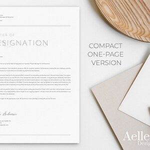 Professional Resignation Letter Template + Sample Letter & Writing Tips | Notice Letter | Microsoft Word, Google Docs and Mac Pages image 2
