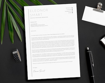 Cover Letter Template + Sample Letter & Writing Tips | Motivational Letter Word, Google Docs and Mac Pages | Job Application | Cover Page