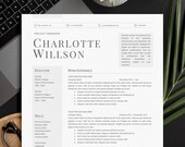 Minimalist Resume Template | Mac Pages and Word  | 1 Page Resume and 2 Page Resume | Modern and Simple CV Template